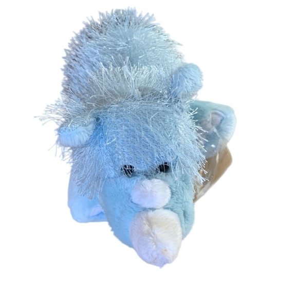 Ganz Webkinz Plush Rhino Blue Fluffy Fuzzy HM196 9.5 in Length Stuffed Animal Do - Picture 3 of 6